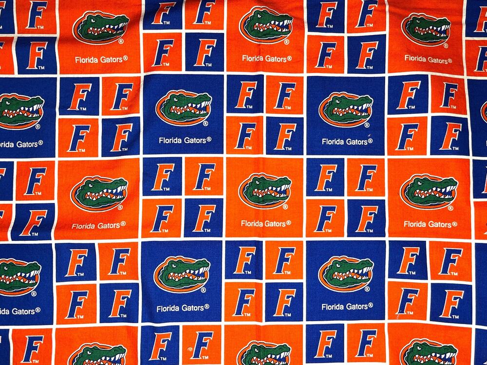 University of Florida Block Cotton Fabric 2/3 yard | Sykel Ent. | Pattern #FL020